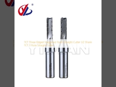 Cortador recto de dientes de tres bordes de TCT 1/2 barbilla TCT 3 cortador recto de flauta